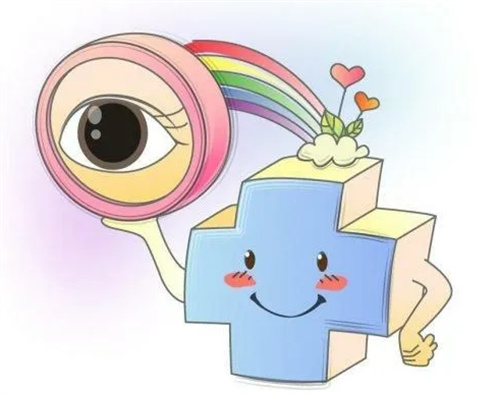 近视眼手术卡通图
