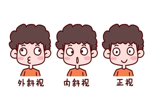 斜视对比图