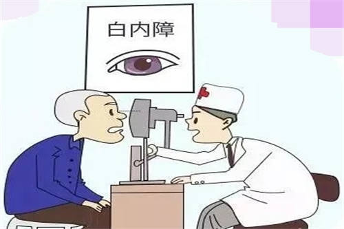 医生看诊白内障漫画图