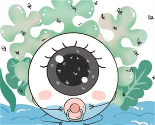 飞蚊症卡通视觉图