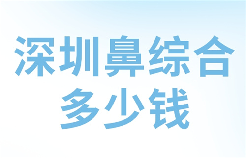 深圳鼻综合多少钱