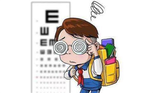 近视眼卡通图