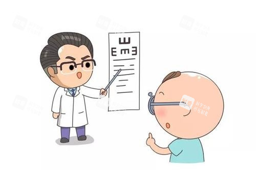 小朋友眼睛近视卡通图