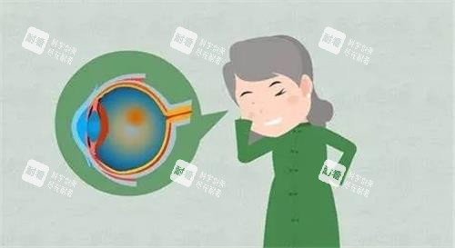视网膜色素变性的示意图