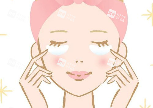 眼周护理卡通示意图
