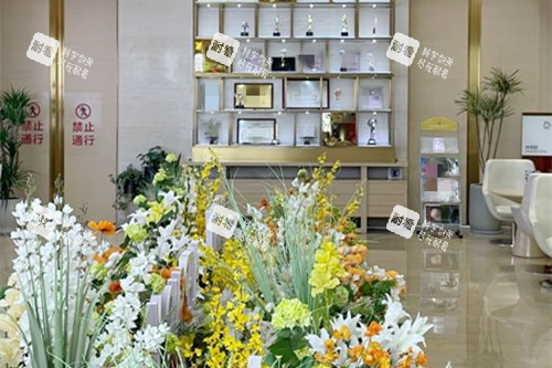 成都华美紫馨整形内部展示墙