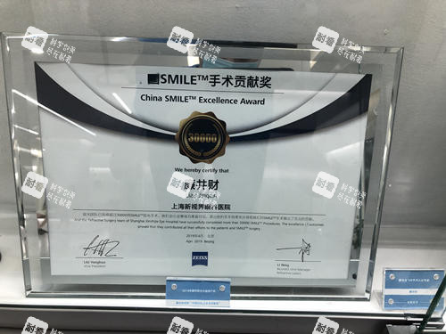 上海新视界中兴眼科医院荣誉