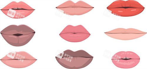 不一样形态的嘴唇