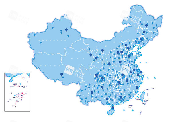 爱尔眼科门店分布图 爱尔眼科门店分布图