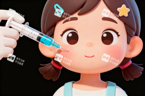 面部玻尿酸注射卡通图