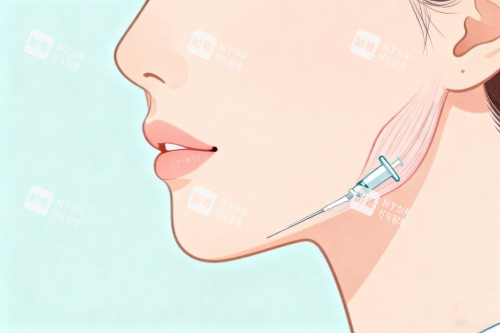 脸部注射美容卡通图