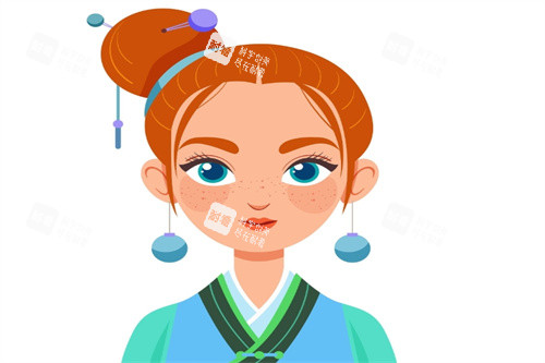 祛斑项目卡通展示 祛斑项目卡通展示