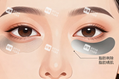 眼袋消除卡通图