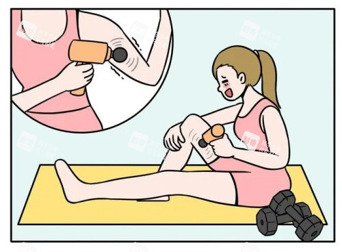 筋膜枪操作示意图