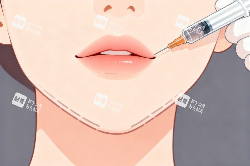 唇形调整注射卡通图