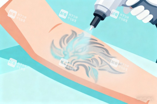 洗纹身卡通展示图 洗纹身卡通展示图