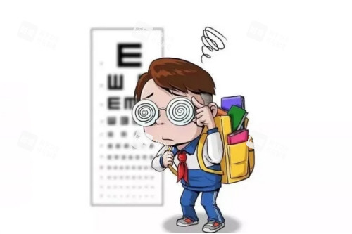 眼睛近视看不清卡通一览图