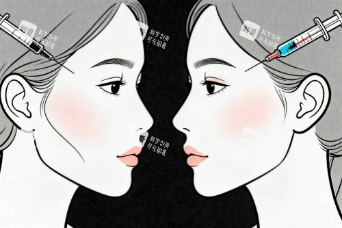 面部注射卡通图展示