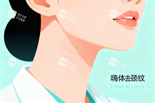 注射去颈纹卡通图