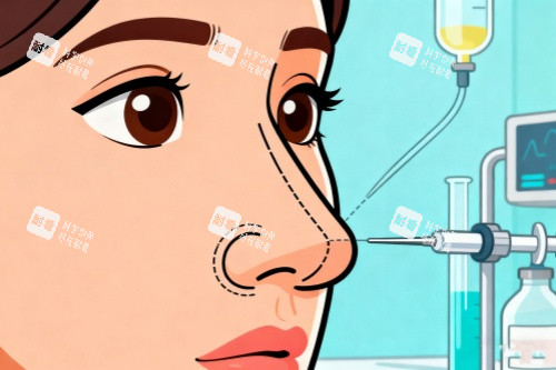 注射隆鼻卡通图展示