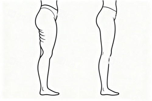 腿部做吸脂卡通图 腿部做吸脂卡通图