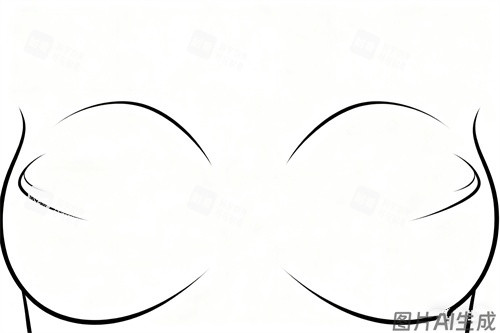 饱满胸部卡通图展示