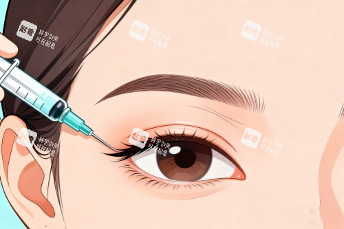 眼部注射玻尿酸卡通图