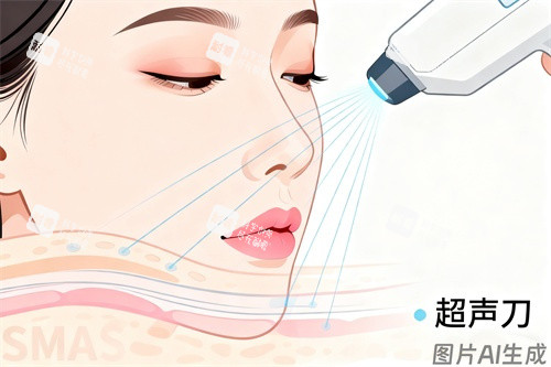 面部做超声刀卡通图