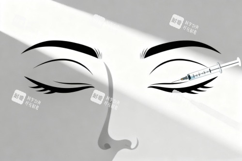 双眼皮注射卡通图