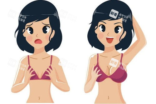 丰胸卡通对比图