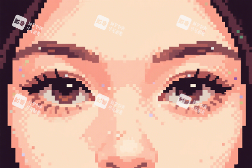 双眼皮像素画