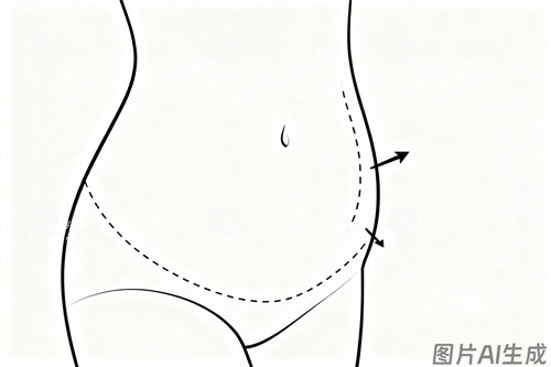 腹部做吸脂概念图