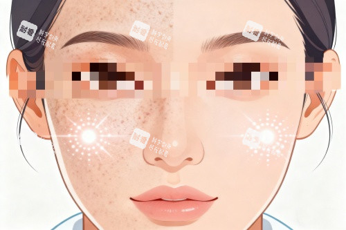 脸上斑点祛除前后对比图