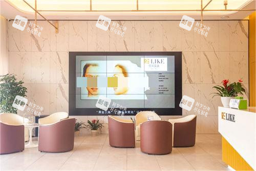 上海悦莱前台展示屏休息区