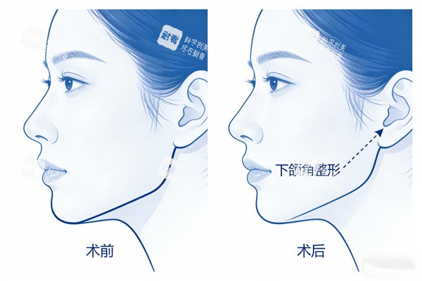 下颌角整形前后对比图