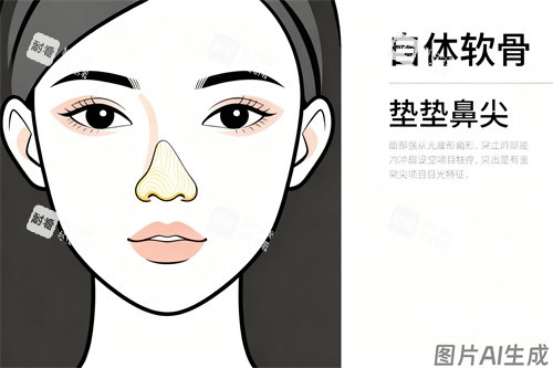 自体软骨隆鼻卡通图展示
