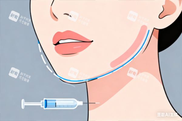 脖子注射针剂卡通展示图