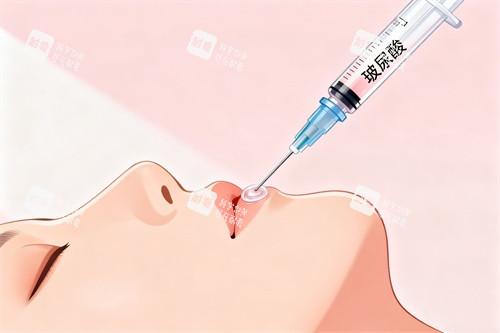 唇部注射玻尿酸卡通图
