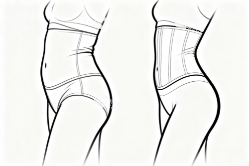 腰腹部吸脂塑形卡通图 腰腹部吸脂塑形卡通图