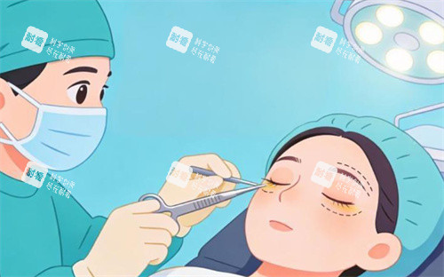 双眼皮整形手术动画图片