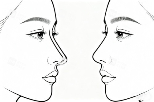 隆鼻前后对比图展示 隆鼻前后对比图展示