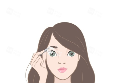 双眼皮手术卡通示意图