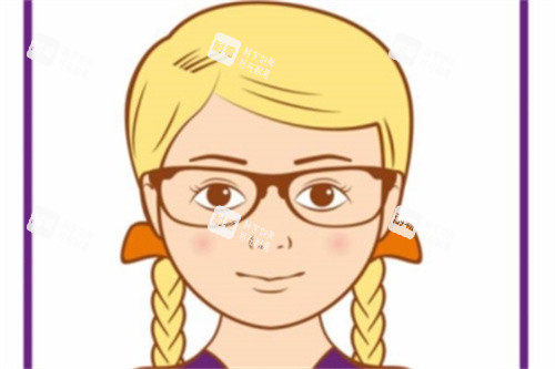 近视戴眼镜卡通图