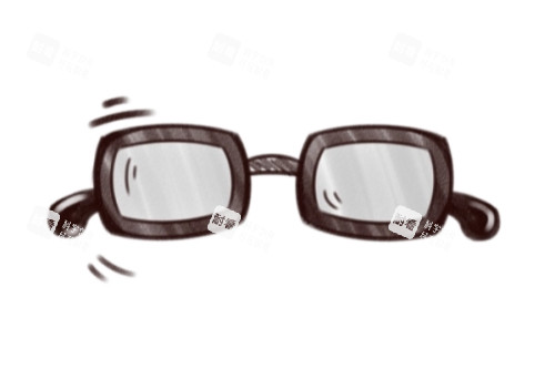 眼睛近视卡通图 眼睛近视卡通图