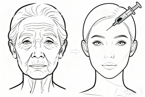 面部年轻化注射卡通图