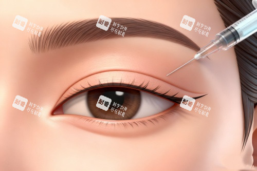 眼部注射卡通展示图