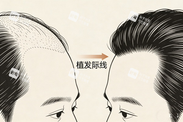 种植发际线前后对比图