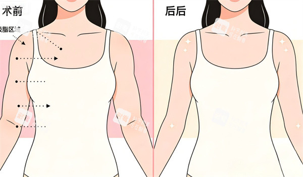 大臂吸脂手术前后对比