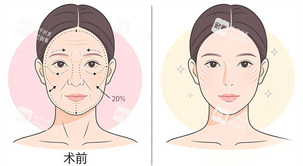 面部抗衰除皱手术前后不到