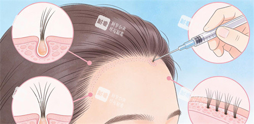 发际线种植卡通照片